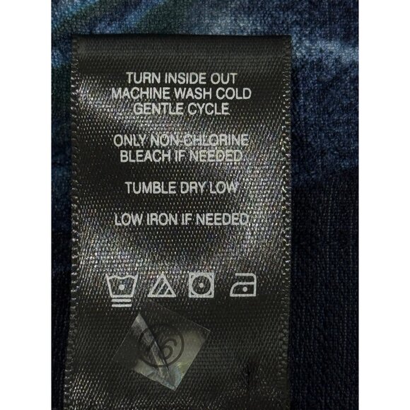 Ali Miles Womens Tunic Button-Up Top Abstract Blue White Lagenlook Size XL - Picture 8 of 8